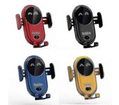Cargador inalámbrico para coche Soporte para teléfono móvil Sensor automático Soporte para coche Azul