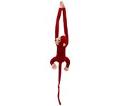 23 Juguete de peluche Animal de peluche Mono de brazo largo Muñeco de peluche Casa Colgante-Decoración Gibón Poseible Juguete Niños Favor Regalo Rojo