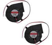 2X 75 mm x 30 mm DC 12V 0.36A 2Pin Ventilador de enfriamiento de PC para computadora