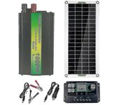 Panel solar 1000w220v Inversor Set Doméstico Eléctrico 12v A 220v Barbacoa al aire libre Fuente de alimentación Conjunto de carga (un solo inversor...