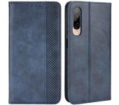 Para HTC Desire 22 Pro 5G Cierre automático Diseño de billetera retro Estuche Función Función Cubierta de la carcasa del teléfono Azul Style B HTC ...