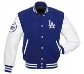 Kartex Suits Letterman Los Angeles La Dodgers Azul Y Blanco Varsity Chaqueta azul/blanco L
