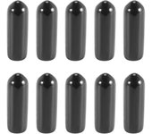 100pcs tapas finales de goma 4mm id pvc tubo redondo bolt tapa cubierta tornillo rosca protectores Negro