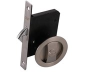 Invisibles Cerradura de puerta corredera redonda Auti-Rust Cerradura de puerta resistente al desgaste para baño Níquel cepillado Single Hook