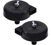 Filtro de compresor de 2 piezas, compresor silencioso de rosca macho de 16 mm y 3/8 pt para compresor de aire (negro) -gt