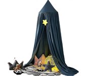 Dosel de cama para niñas, dosel de princesa suave para camas de niñas, decoración de ensueño con adornos de cama para niños habitación, cama con do...