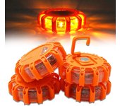 1/2/3/4 Pack Led Bengalas de seguridad Luces de emergencia de carretera Seguridad en carretera Advertencia intermitente Flare Light Kit Disco de ba...