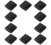 10 piezas de freidoras de aire de pies de silicona parachoques de silicona freidoras de aire antiarañazos protector de bandeja Negro 1.3x1.1cm