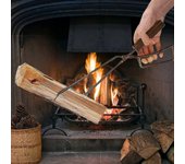 Pinzas de leña, 40cm Heavy Duty Firewood Tongs Accesorios de chimenea Cubiertos Chimenea Anti-escaldaduras Fi