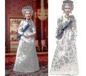Reina Isabel II Jubileo de platino Barbie Muñeca Realeza Monarquía Figura Juguete Regalo