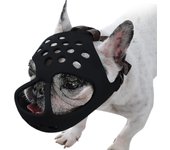 Hocico corto para perros, hocico suave ajustable ajustable de silicona Bulldog para Bulldog francés Shih Tz aaliti Black