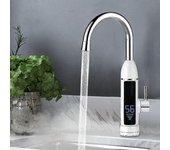 Grifo de agua eléctrico, 3000w 220v Calentador de agua de cocina Grifo de agua calentada con calentador de agua incorporado, grifo de agua con pant...