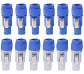 12 piezas NAC3FCA NAC3FCB conector Powercon conector Powercon macho de 3 pines 20A 250V Conector de enchufe de alimentación de CA blanco azul