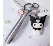 Kawaii Cartoon Keychain Kuromi My Melody Lanyard Keychain Mini Doll Key Ring Bag Hanging Decors Gift