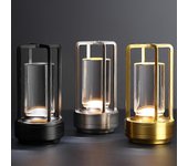 lámpara, lámpara de mesa recargable, lámpara táctil, lámpara de escritorio LED portátil, lámpara de mesa inalámbrica Plata