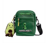 Sssxv Minecraft My World Bolso cuadrado pequeño Bolso de hombro de lona colorido estampado de moda Mochila bandolera de dibujos animados casuales V...