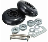 2 Maleta de equipaje Ruedas de repuesto Ejes Herramienta de reparación de lujo OD 68mm negro