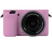Funda protectora de la funda protectora de la funda protectora del cuerpo de la cámara de silicona suave Hiborth para Sony A5100/A5000 Rosa