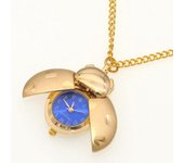 Mariquita Relojes Escarabajo Reloj mujeres hombres niños estudiantes reloj de bolsillo reloj de cuarzo llaveros reloj de bolsillo de Oro