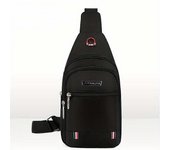 Moderno Lona Deportes De Ocio Mochila Pequeña Tela Oxford Bolso De Un Hombro Bolsa De Mensajero Bolsa De Pecho Negro