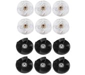 Engranaje de 12 piezas para Magic-Bullet Blender MB1001 Pieza de repuesto del engranaje de cuchilla de 250 W Como se muestra