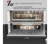 1/32 1/24 1/18 Escala Iluminación Estacionamiento Montaje Juguete Diecast Aleación Modelo Coche Garaje DIY Escena Colección Exhibición Coche de Jug...