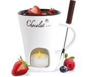 Unbrand Taza de fondue de chocolate Taza de café Taza de chocolate para derretir con tenedor Taza calentadora de olla de fondue Olla caliente de ca...