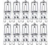 Augro Bombillas halógenas G9 G9 35W G9 Bombillas de cápsula 230V 2800K blanco cálido regulables Paquete de 10