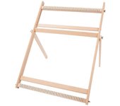 Marco de tejido ajustable Bufanda de manta de madera maciza Máquina de coser telar de bricolaje