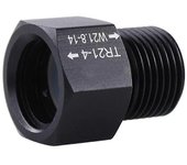 Adaptador de cilindro de CO2, T21-4 a W21.8-14 Adaptador Convertidor a cilindro de CO2 para Negro