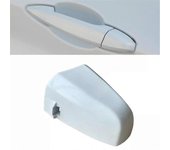 Unbrand Tapa de la tapa de la manija de la puerta delantera 51217396541 para BMW X1 X2 X5 F15 X6 F16 2015-2018 Mineral blanco Left