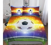 Juego de fundas nórdicas de ropa de cama de fútbol Juego de fundas nórdicas de deportes de movimiento 3D Juego de edredón de microfibra suave para ...