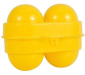 Caja de almacenamiento de huevos segura anticolisión portátil de 2 rejillas contenedor de huevos de mano para camping KAESI Amarillo