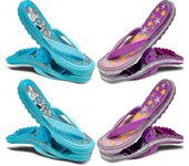 Paquete de 4 clips de toalla para zapatillas Clips de toalla de playa grandes Alfombras de playa novedosas clavijas de playa Patrón de zapatillas C...