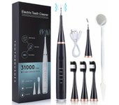 Kit de limpieza de dientes con cepillo de dientes eléctrico, cuidado bucal en el hogar, múltiples modos de limpieza, recargable por USB con accesor...