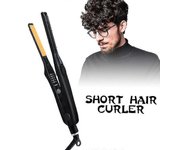 Lápiz plancha para cabello corto Mini plancha de pelo titanio cerámica Barba Cabello pequeño rizador plano de viaje portátil para hombres y mujeres