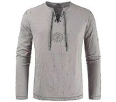 Caballero Cosplay Disfraz Medieval Túnica Disfraces de Halloween Para Hombres Adulto Vikingo Disfraz de Pirata Ropa Elegante Camisas de Carnaval Co...