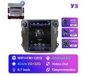 Redkid Radio de coche para Mitsubishi Outlander XL 2 2006-2012 Sistema multimedia Autoradia Carplay Player Navegación Tesla Style GPS Y3 2G 32G A