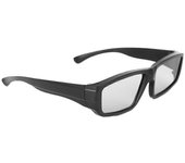 Gafas 3D pasivas polarizadas circularmente H4 negras para adultos, mujeres, hombres y niños Negro
