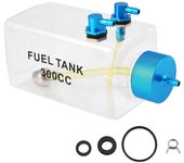 Tanque de combustible gasolina Botella de plástico transparente 300CC CNC para avión RC Gas y Nitro