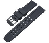 Correa de silicona impermeable para reloj de la serie Luminox 1800 3050 3080 3150 8800 23mm-hy Hebilla negra negra