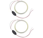 2 piezas de 90 mm COB Angel Eyes Halo Car LED Light Ring Faro delantero DRL DC 12V Luces blancas
