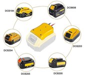 Adaptador de ruedas eléctricas apto para batería Dewalt 18 / 20V, adaptador de batería para rc, juguete, camión, robótica de calibre 12, convertido...