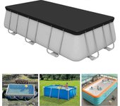 Cubierta de piscina rectangular, cubierta de piscina familiar de 300 x 201 cm, cubierta de piscina solar para una fácil configuración Durable antip...