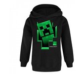 Minecraft Boys Creeper dentro de la sudadera con capucha Negro/verde 11-12 Years