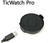 Adaptador de corriente Soporte de cable de carga Cargador rápido magnético para TicWatch Pro Negro