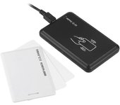 125KHz y 13.56MHz USB Proximidad y sin contacto Lector de tarjetas RFID inteligente Dual Frequency Programmable Des
