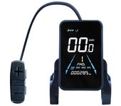 Wexary Pantalla de bicicleta eléctrica 36V-72V Pantalla LCD a prueba de agua NC-81F Panel de instrumentos de bicicleta eléctrica, conector a prueba...