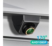 CVBS gira AHD 1920x1080P Cámara de visión trasera del coche 170 Ojo de pez Lente dorada Full HD Visión nocturna Vehículo Marcha atrás SilverCVBS-AH...