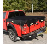 Cubierta de lona de cama de camión con cuerdas elásticas, cubierta impermeable de tela Oxford Pickup Truck Cover 600d de tela oxford, Protec 177x185cm